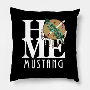 HOME Mustang Oklahoma (white text) Pillow