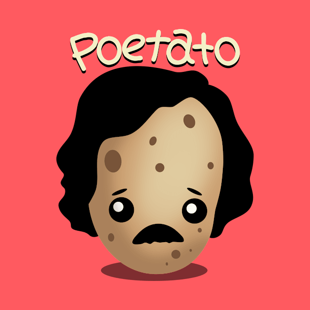 Poetato Funny Retro Vintage Edgar Allan Poe Cute Kawaii Potato Funny Pun by Originals By Boggs