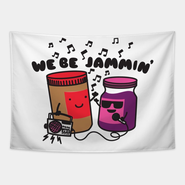 We Be Jammin' Tapestry by toddgoldmanart