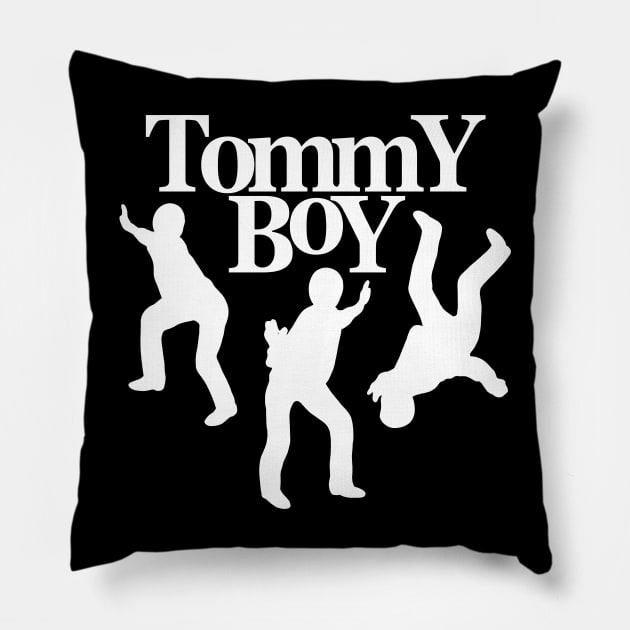 Tommy Boy (White Ink) Pillow by Scum & Villainy