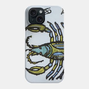 Vintage Signs of the Zodiac, Cancer the Crab Phone Case