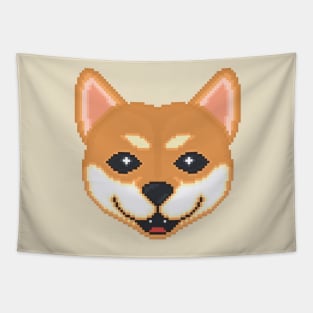 Shiba Inu Pixel Art Tapestry