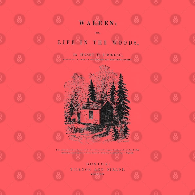 Walden or Life In The Woods by Henry David Thoreau Title Page by Scottish Arms Dealer