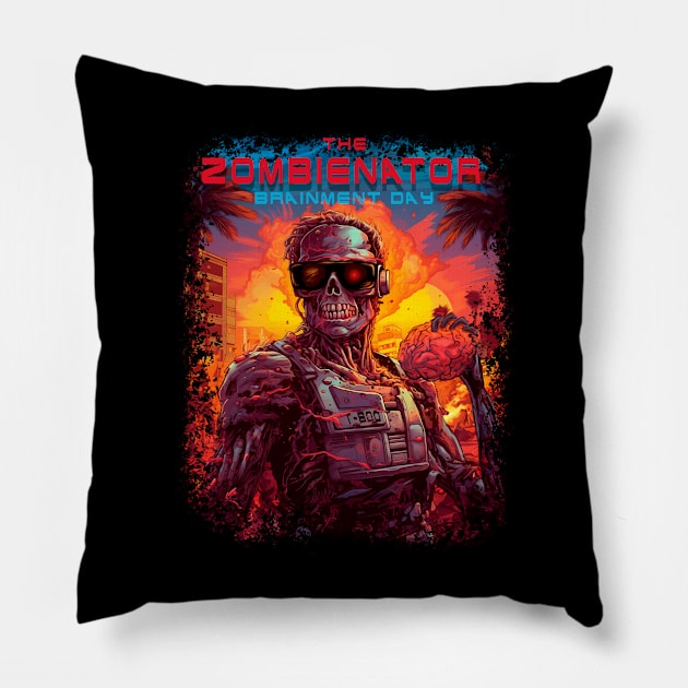 The Zombienator Pillow by KIDEnia