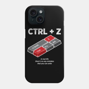 UNDO Control Z Computer Shortcuts Phone Case