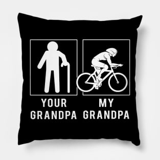 cycling your grandpa my grandpa tee for your grandson granddaughter Pillow