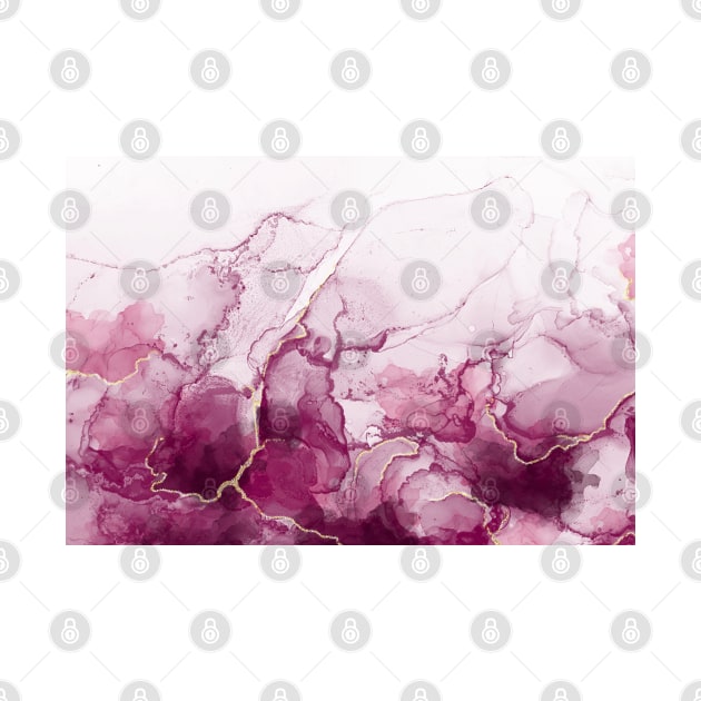 Burgundy Alcohol Ink Pattern by Lady Lilac