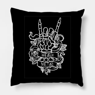 Heavy Metal Skeleton Hand Pillow