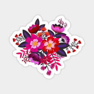 Bold boho flower bouquet Magnet