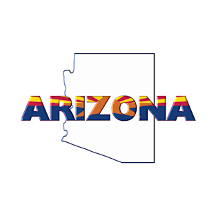 Arizona Colored State Letters T-Shirt