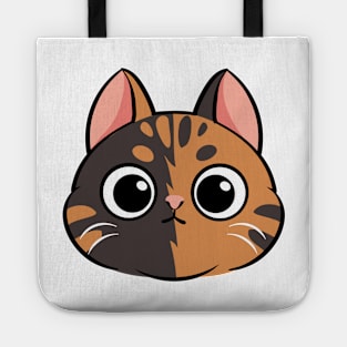 Cartoon cute cat face Tote