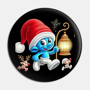 Christmas Santa with Lamp ii Pin