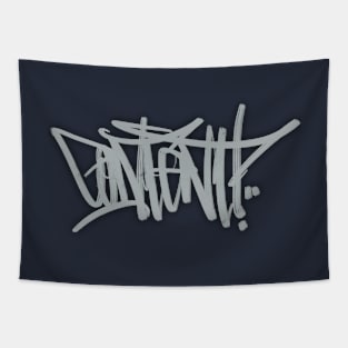 Content Handstyle - Grey Text Tapestry