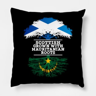 Scottish Grown With Mauritanian Roots - Gift for Mauritanian With Roots From Mauritania Pillow