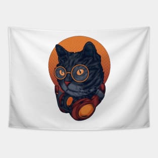 Music Cat Lover Cat Style Cat Tapestry