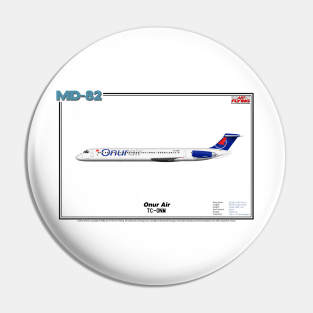 McDonnell Douglas MD-82 - Onur Air (Art Print) Pin