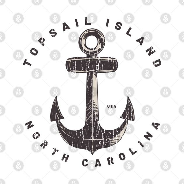 Topsail Island, NC Summertime Vacationing Big Anchor by Contentarama