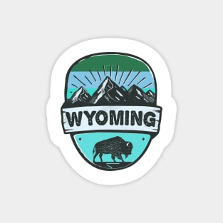 Wyoming Grand Teton National Park Bison Buffalo Cheyenne Casper Jackson Laramie Gillette Cody Magnet