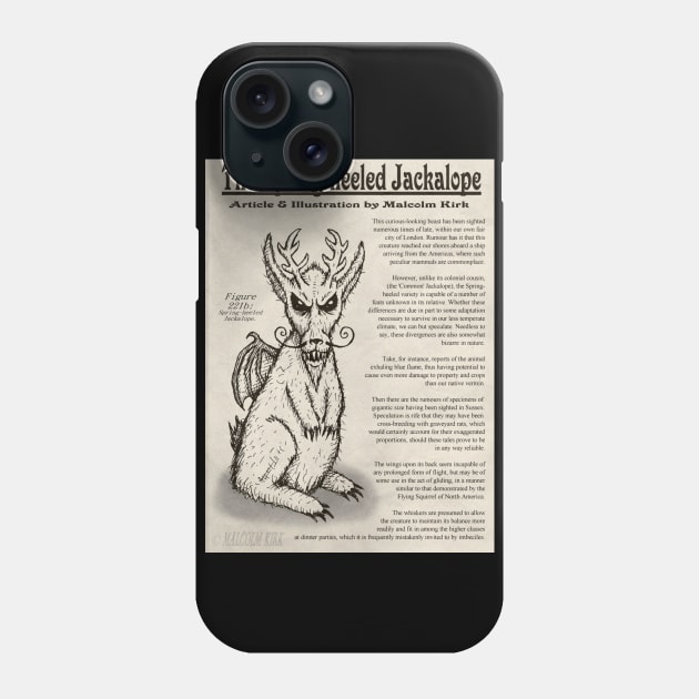 Spring-Heeled Jackalope Phone Case by MalcolmKirk