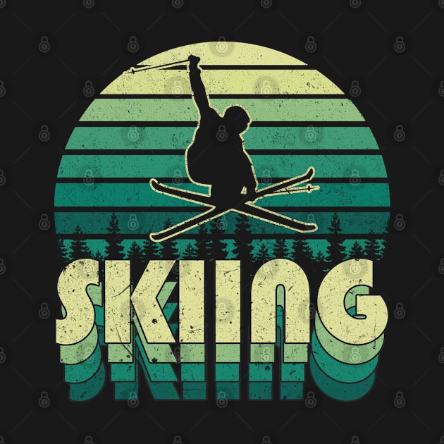 Skiing 3d retro design by NeedsFulfilled