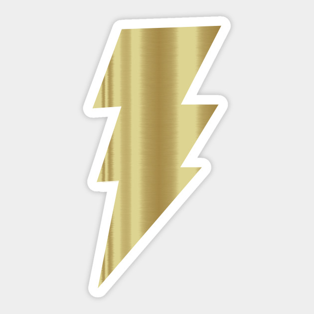 SHAZAM or BLACK ADAM - Faux Gold - Robzilla - Sticker