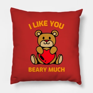 I Like You Beary Much Pillow