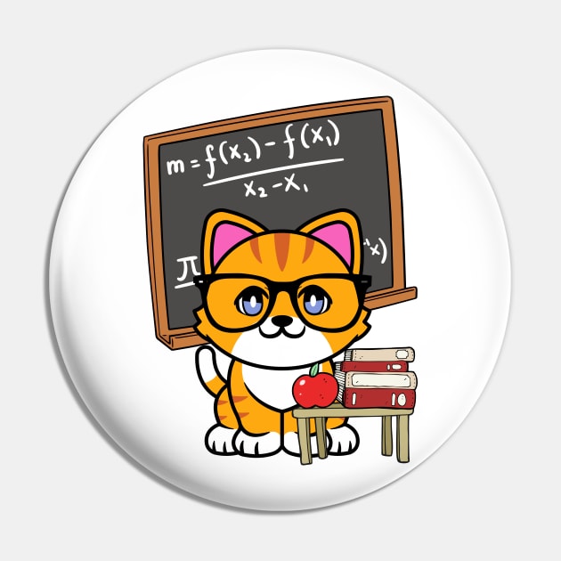 Funny Orange Cat is teaching Pin by Pet Station