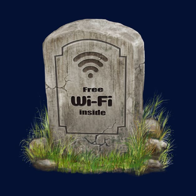 Wi-fi Free Gravestone by Tapan