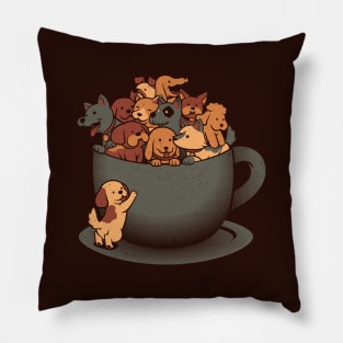 Puppy Latte Overflow Dog by Tobe Fonseca Pillow