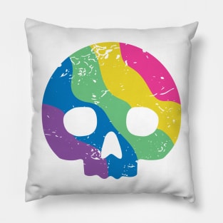 Skull Dot Rainbow Pillow