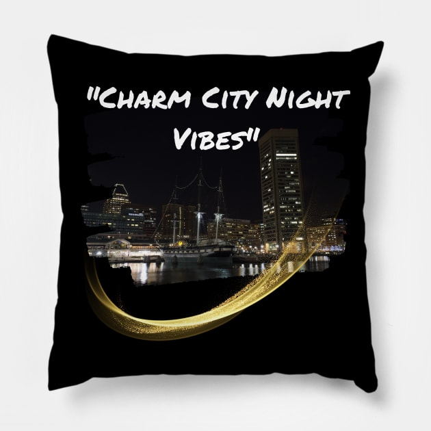 CHARM CITY NIGHT VIBES SET COLLECTION Pillow by The C.O.B. Store