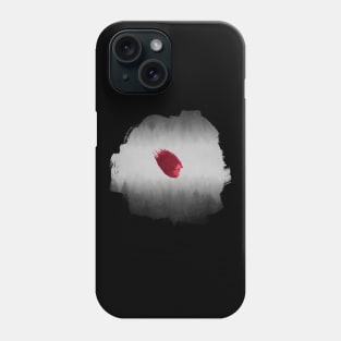 Foggy Forest With Red Brush Stroke Phone Case