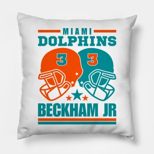 Miami Dolphins Beckham Jr 3 American Football Retro Pillow