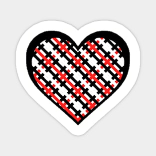 Heart stripes lines 8 bit 8bit pixel art pixelart pixelated Magnet