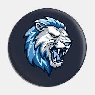 Blue Lions Head Pin