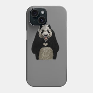 Panda Bea making heart Gesture, Love Pandas Phone Case