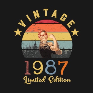 Retro Vintage 1987 Birthday gifts for women T-Shirt