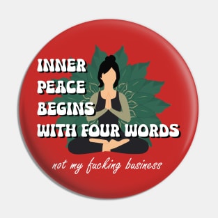 inner peace begins with four words Pin