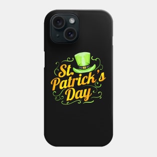 Green Hat And Letters Logo For St. Patricks Day Phone Case