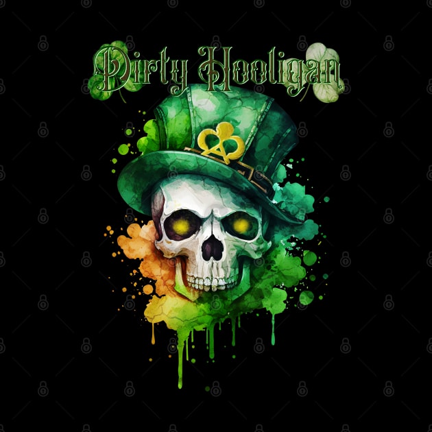 St. Patrick's Day Dirty Hooligan Clover Design by mythikcreationz