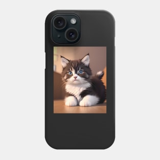 Adorable Kitten - Modern digital art Phone Case