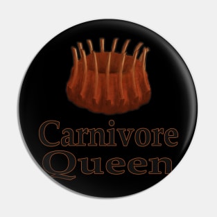 Carnivore Queen meat crown t-shirt and apparel Pin