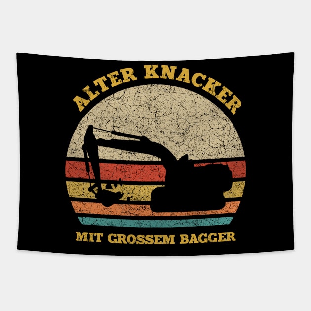 Excavator driver shirt Tapestry by ErdnussbutterToast