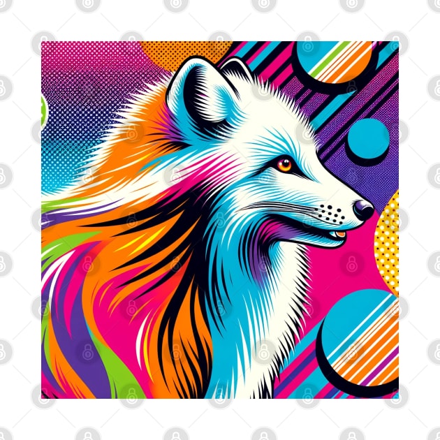 Arctic Fox Pop Art - Cool & Trendy Wildlife by PawPopArt