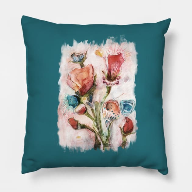 blooming fantasy Pillow by augenWerk