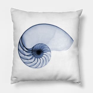 Navy Ink Seashell Pillow