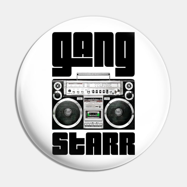 Gang Starr / Original Retro Fan Art Design Pin by DankFutura