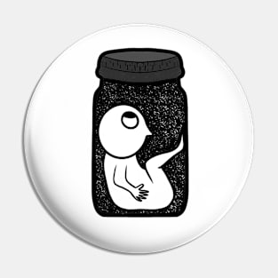 Man in space jar Pin