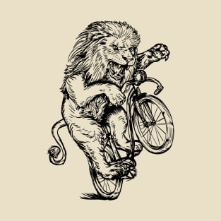 SEEMBO Lion Cycling Bicycle Cyclist Bicycling Biking Biker T-Shirt