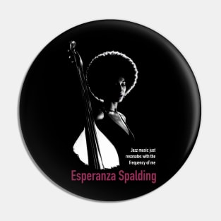 Esperanza Spalding silhouette Pin